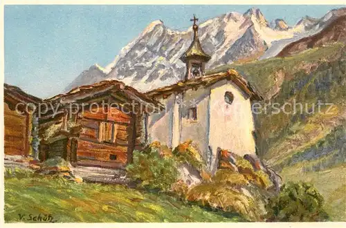 AK / Ansichtskarte Eisten im Loetschental Kuenstlerkarte Eisten