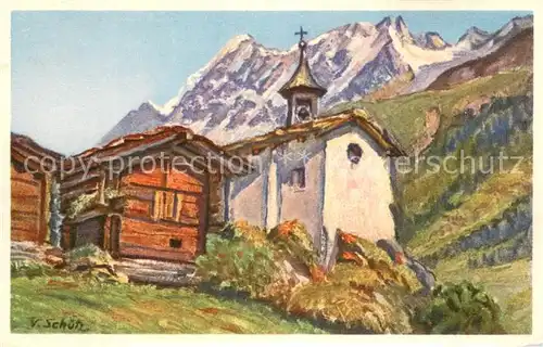 AK / Ansichtskarte Eisten im Loetschental Kuenstlerkarte Eisten