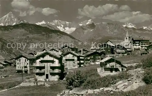 AK / Ansichtskarte Graechen_VS mit Bietschhorn Breithorn Nesthorn Graechen_VS