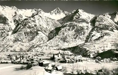 AK / Ansichtskarte Unterbaech_VS mit Bietschhorn 