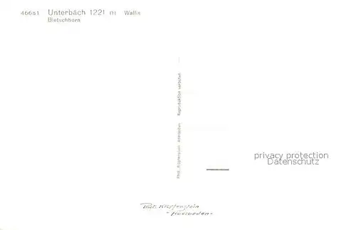 AK / Ansichtskarte Unterbaech_VS mit Bietschhorn 