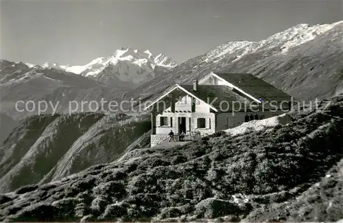 AK / Ansichtskarte Blatten__VS Belalp Restaurant und Bergstation mit Mischabel 