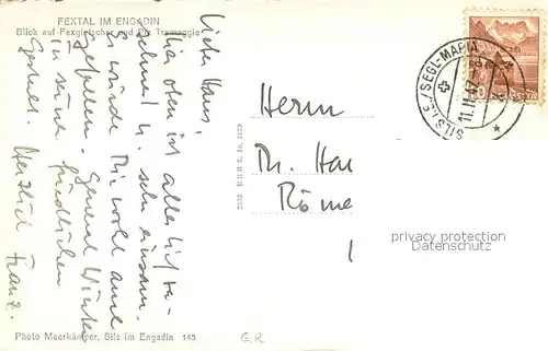 AK / Ansichtskarte Fextal_GR mit Fexgletscher und Piz Tremoggia 