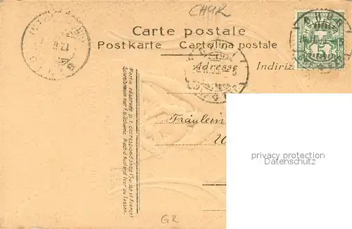 AK / Ansichtskarte Chur_GR An der Calven Fontana Denkmal Chur_GR