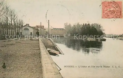 AK / Ansichtskarte Noisiel_77 Usine et lIlle sur la Marne 