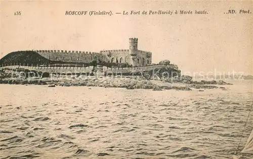 AK / Ansichtskarte Roscoff Le Fort de Per Haridy a maree haute Roscoff