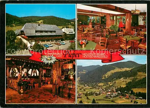 AK / Ansichtskarte Menzenschwand Schwarzwald Cafe Pieper Gaststube Bar Panorama Menzenschwand