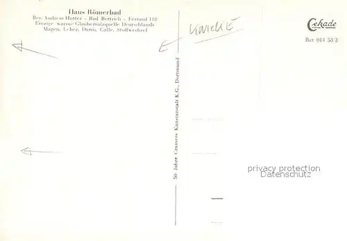 AK / Ansichtskarte Bad_Bertrich Haus Roemerbad Gastraeume Terrasse Bad_Bertrich