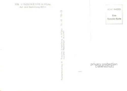 AK / Ansichtskarte Lindenberg_Allgaeu Familienferiendorf Nadenberg Eingang Lindenberg Allgaeu
