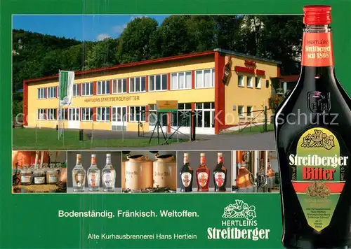 AK / Ansichtskarte Streitberg_Oberfranken Alte Kurhausbrennerei Hans Hertlein Streitberger Bitter Streitberg Oberfranken