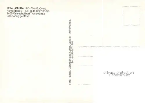 AK / Ansichtskarte Travemuende_Ostseebad Hotel Old Dutch Travemuende_Ostseebad