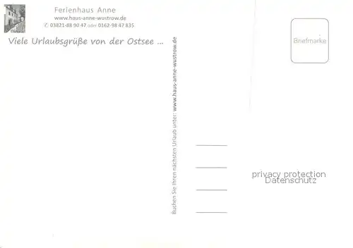 AK / Ansichtskarte Wustrow_Ostseebad Ferienhaus Anne Strandkorb Segelschiff Kirche Wustrow_Ostseebad