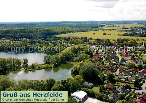 AK / Ansichtskarte Herzfelde_Strausberg Fliegeraufnahme Teilansicht  Herzfelde_Strausberg