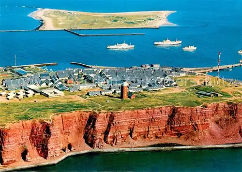 AK / Ansichtskarte Helgoland Fliegeraufnahme Oberland und Duene Helgoland