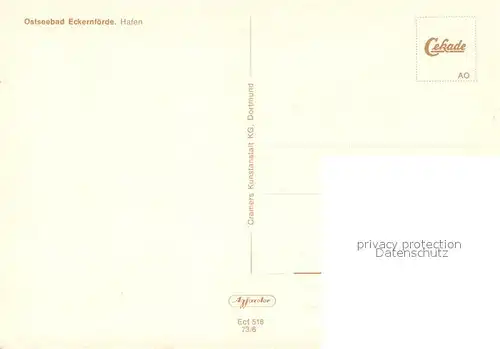 AK / Ansichtskarte Eckernfoerde Hafen Eckernfoerde