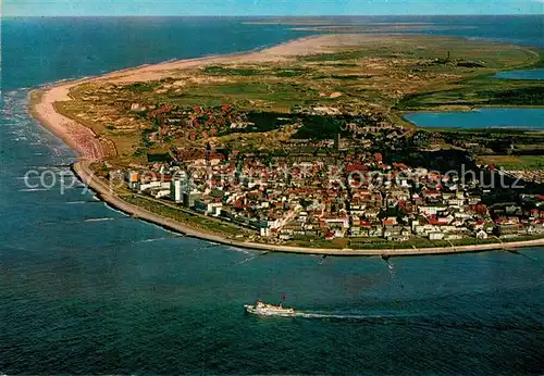 AK / Ansichtskarte Norderney_Nordseebad Fliegeraufnahme Gesamtansicht Norderney_Nordseebad