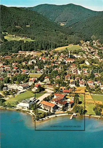 AK / Ansichtskarte Bad_Wiessee Fliegeraufnahme Kurhotel Lederer am See Bad_Wiessee