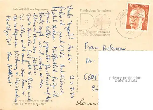 AK / Ansichtskarte Wiessee_Bad Fliegeraufnahme Tegernsee Wiessee_Bad