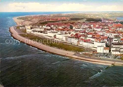 AK / Ansichtskarte Norderney_Nordseebad Fliegeraufnahme Teilansicht m. Kueste Norderney_Nordseebad