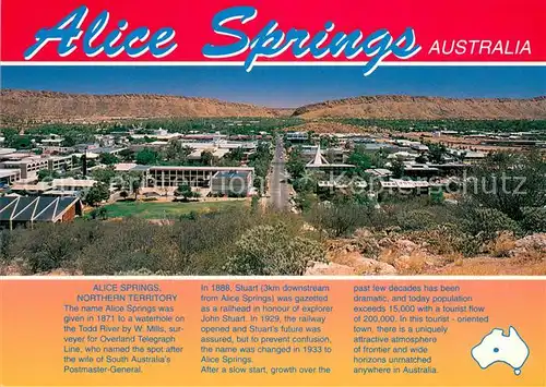 AK / Ansichtskarte Alice_Springs_Australia Teilansicht 