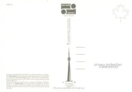 AK / Ansichtskarte Toronto_Canada Northeast view  Toronto Canada