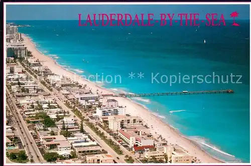 AK / Ansichtskarte Lauderdale_Fort_Florida Fliegeraufnahme By the Sea 