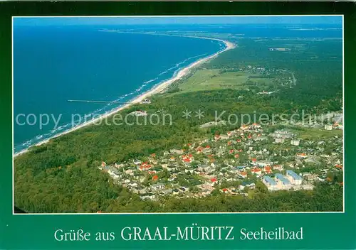 AK / Ansichtskarte Graal Mueritz_Ostseebad Fliegeraufnahme Kueste Graal Mueritz_Ostseebad