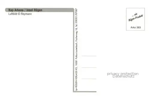AK / Ansichtskarte Kap_Arkona Fliegeraufnahme Ruegen Kueste Kap_Arkona