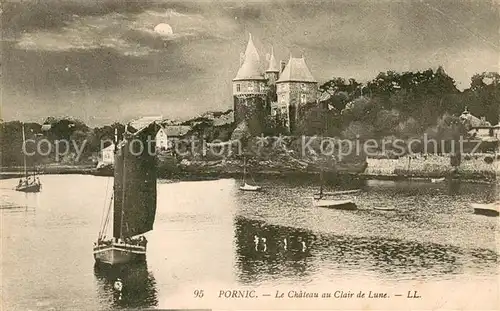 AK / Ansichtskarte Pornic_44 Le chateau au clair de lune 