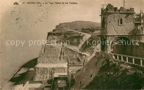 AK / Ansichtskarte Mesnil Val La Tour Talbot et les falaises Mesnil Val