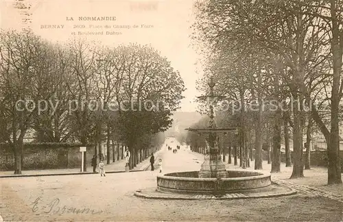 AK / Ansichtskarte Bernay_27 Place du Champ de Foire et Boulevard Dubus Fontaine 