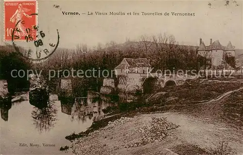 AK / Ansichtskarte Vernon_27 Vieux moulin et les Tourelles de Vernonnet 