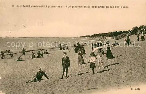 AK / Ansichtskarte Saint Brevin les Pins Vue generale de la plage prise du bas des dunes Saint Brevin les Pins