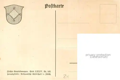 AK / Ansichtskarte Kuesnacht Zuercher Gemeindewappen Kuesnacht