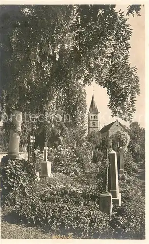 AK / Ansichtskarte Waedenswil_Waedensweil_ZH Friedhofpartie Kirche 
