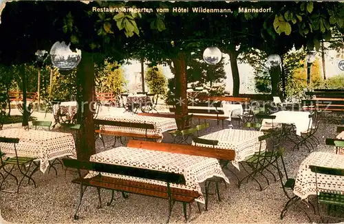 AK / Ansichtskarte Maennedorf Restaurationsgarten vom Hotel Wildenmann Gartenterrasse Maennedorf