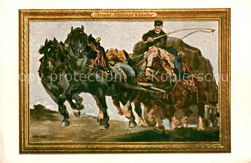 AK / Ansichtskarte Winterthur__ZH Brauerei Haldengut Pferdegespann 