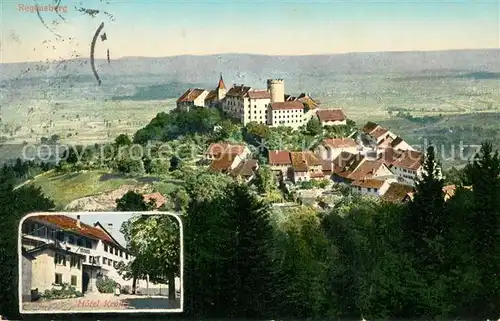 AK / Ansichtskarte Regensberg_Dielsdorf_ZH Hotel Krone Panorama mit Schloss 