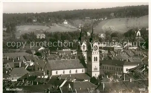 AK / Ansichtskarte Winterthur__ZH Ortsansicht mit Kirche 