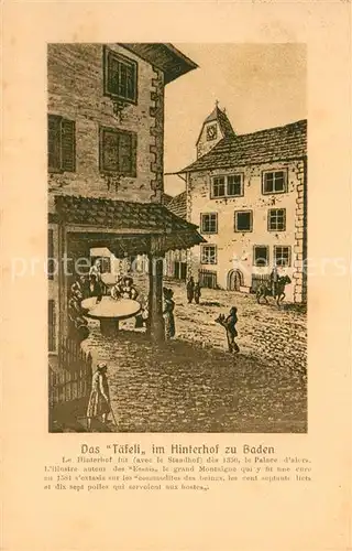 AK / Ansichtskarte Baden__AG Das Taefeli im Hinterhof zu Baden 