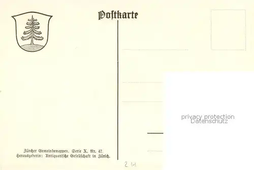 AK / Ansichtskarte Bauma_ZH Zuercher Gemeindewappen 