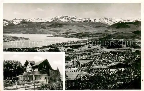 AK / Ansichtskarte Adliswil_ZH Berg Restaurant Felsenegg Panorama 