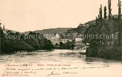 AK / Ansichtskarte Baden__AG Partie an der Limmat 