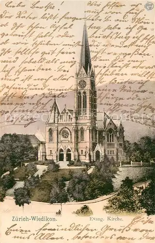 AK / Ansichtskarte Wiedikon Ev Kirche Wiedikon