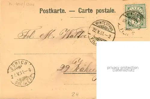 AK / Ansichtskarte Winterthur__ZH Das Spital mit dem unteren Bogen 