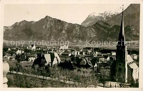 AK / Ansichtskarte Ragaz_Bad_SG Panorama mit Kirche 