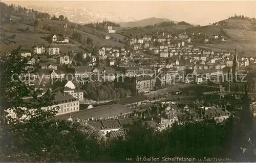 AK / Ansichtskarte St_Gallen_SG Scheffelstein und Saentiskette St_Gallen_SG