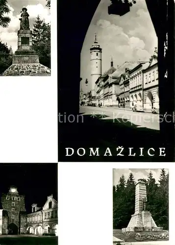 AK / Ansichtskarte Domazlice_CZ Teilansichten Denkmaeler 