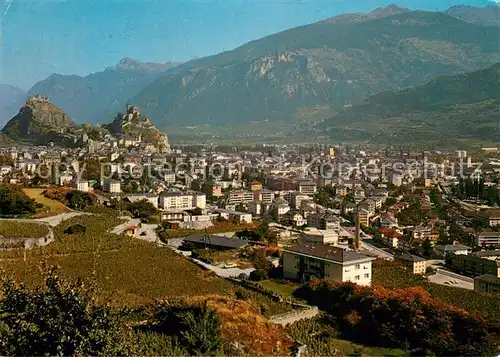 AK / Ansichtskarte Sion__Sitten_Seduno_VS Sion et les chateaux de Tourbillon et Valere 