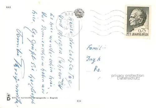 AK / Ansichtskarte Rab_Croatia Fliegeraufnahme Rab_Croatia